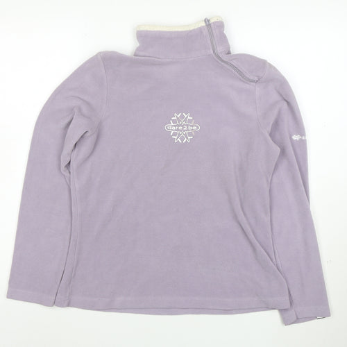Dare 2b Womens Lilac Fleece 1/4 Zip Pullover Size 12 Snowwear Top
