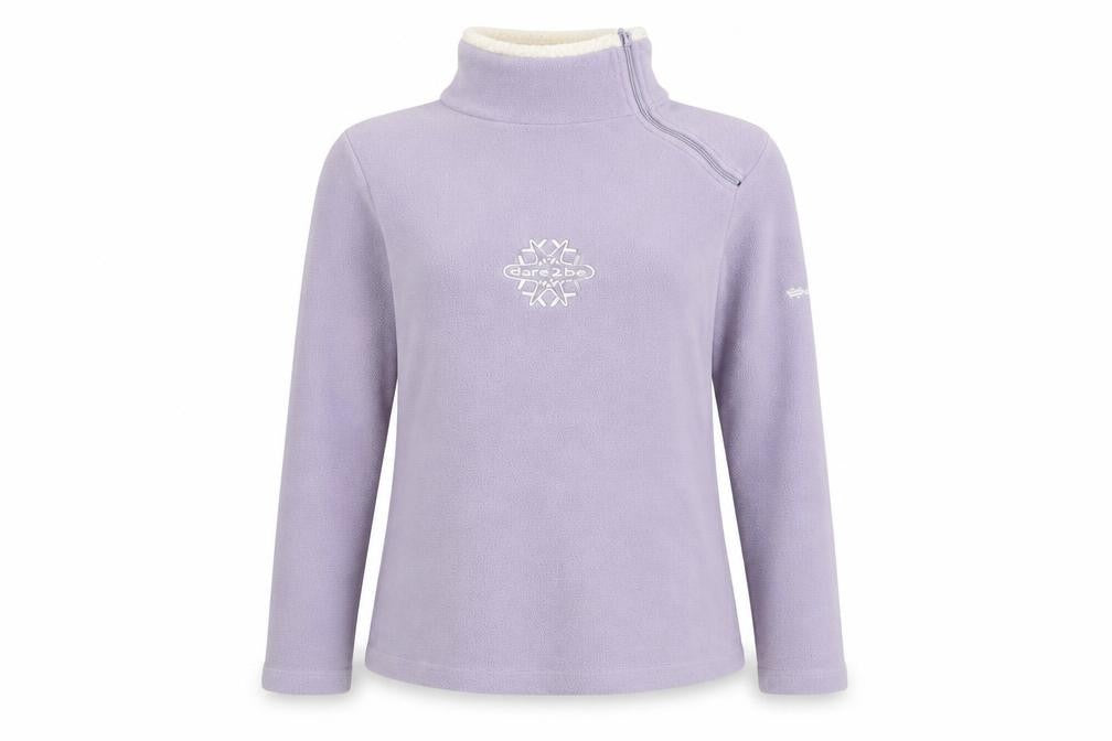 Dare 2b Womens Lilac Fleece 1/4 Zip Pullover Size 12 Snowwear Top
