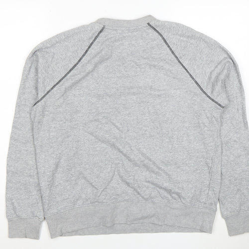 FILA Men's Grey L Pullover Sweatshirt Crew Neck Sports Jumper