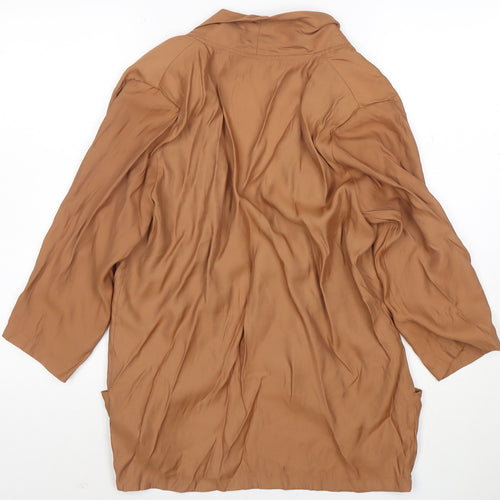 Hearts & Bows Women Brown Size 12 Relaxed Mid-Length Open Jacket