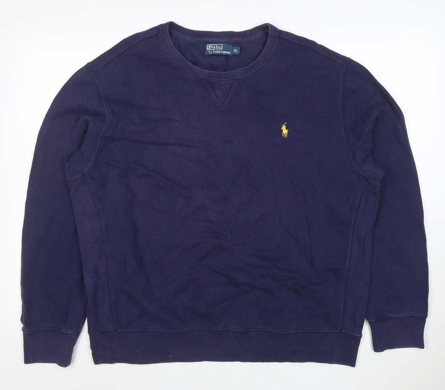 Ralph Lauren Men's Blue XL Crew Neck Cotton Sweatshirt