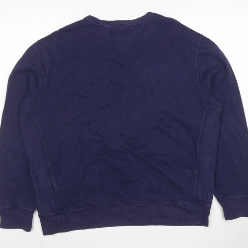 Ralph Lauren Men's Blue XL Crew Neck Cotton Sweatshirt
