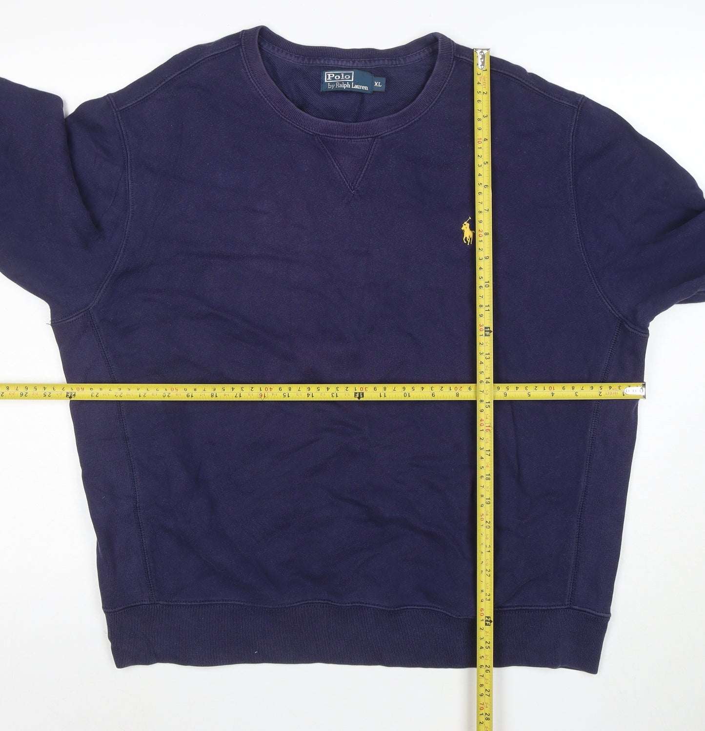 Ralph Lauren Men's Blue XL Crew Neck Cotton Sweatshirt