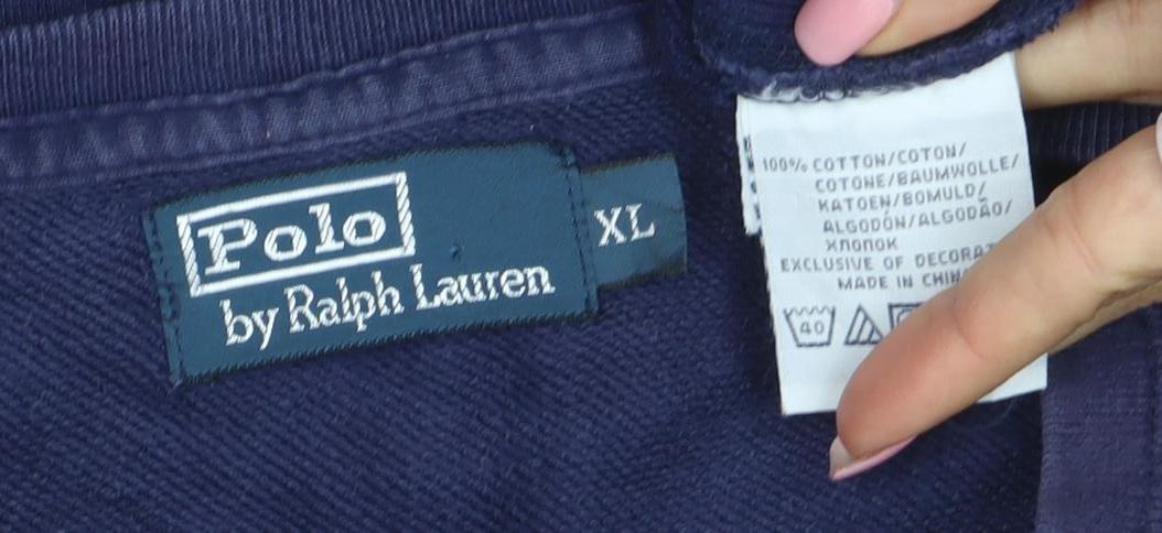 Ralph Lauren Men's Blue XL Crew Neck Cotton Sweatshirt