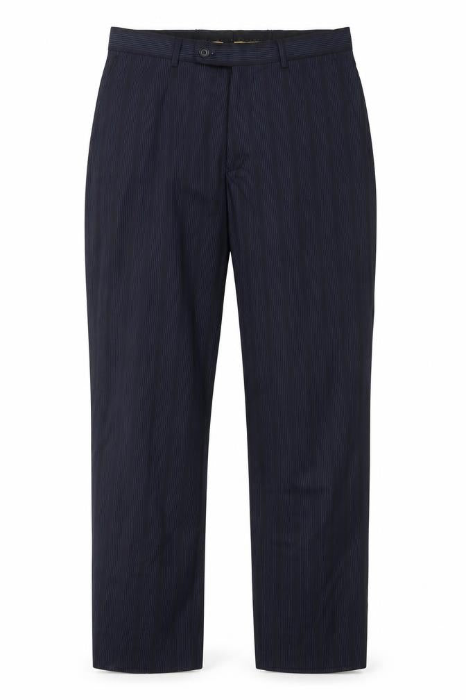 Pittarelli Uomo Men's Blue Striped Dress Pants 30R Regular Fit