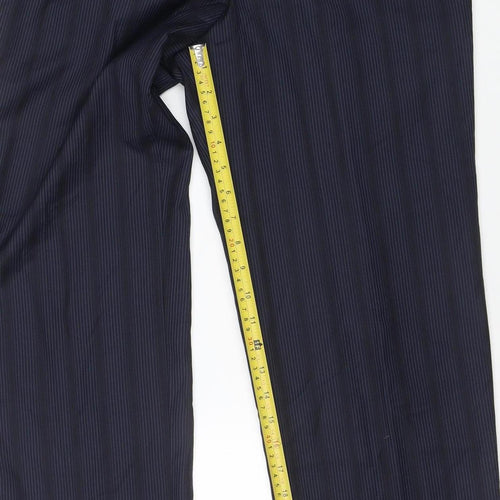 Pittarelli Uomo Men's Blue Striped Dress Pants 30R Regular Fit