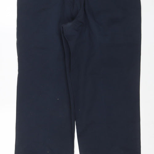 Dockers Men's Blue Cotton Pleated Chino Trousers W36 L34 XL Relaxed Fit