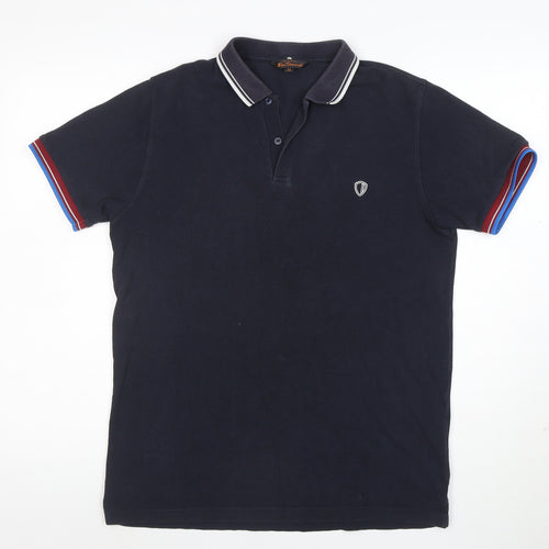 Ben Sherman Men's Black Cotton Polo Shirt M Classic Fit