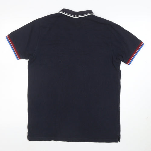 Ben Sherman Men's Black Cotton Polo Shirt M Classic Fit