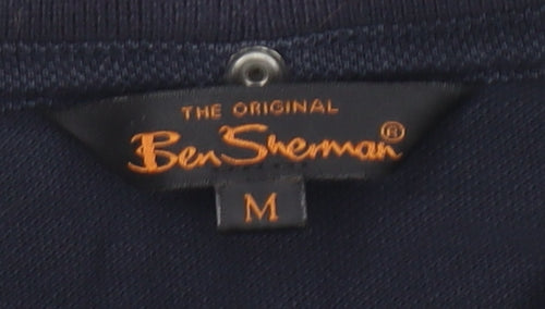 Ben Sherman Men's Black Cotton Polo Shirt M Classic Fit