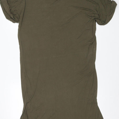 Pieces Women’s Green T-Shirt Dress Medium Jersey Casual