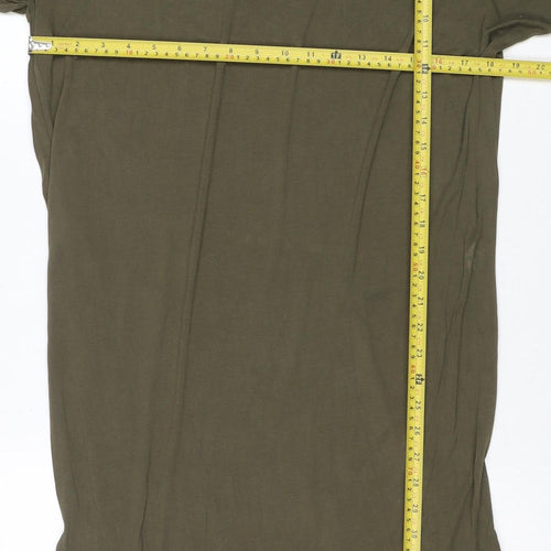 Pieces Women’s Green T-Shirt Dress Medium Jersey Casual