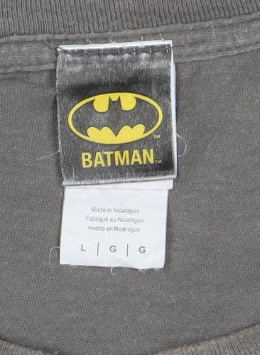 Batman Men's Grey Gotham City Villains Graphic T-Shirt Size L