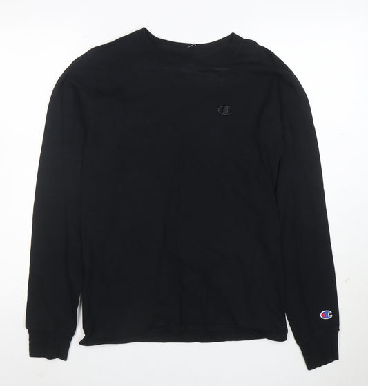 Champion Men's Black Small Pullover Crew Neck Sweatshirt