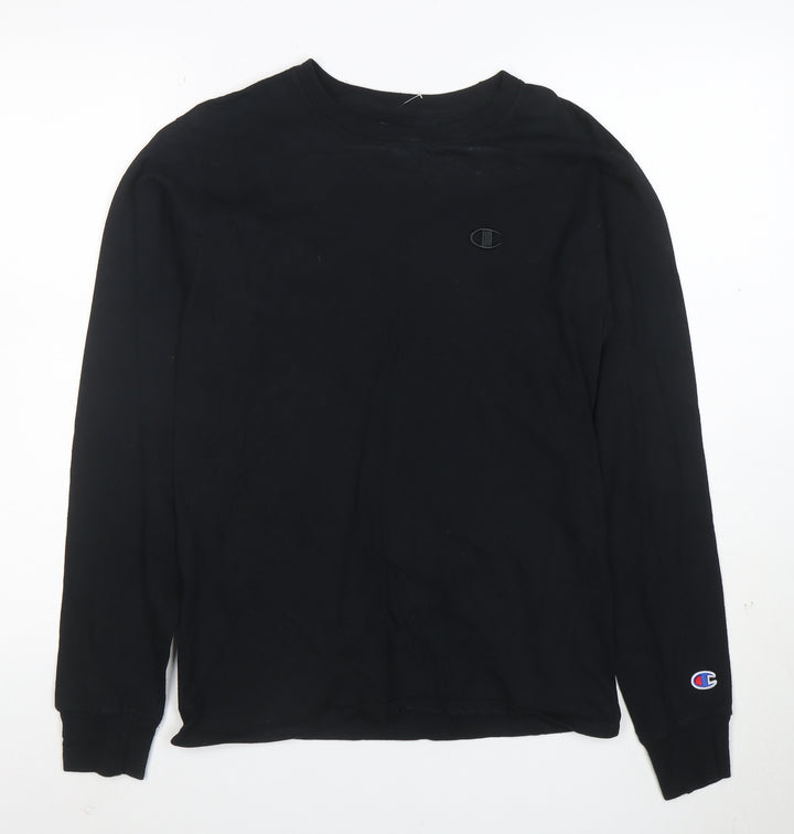 Champion Men's Black Small Pullover Crew Neck Sweatshirt