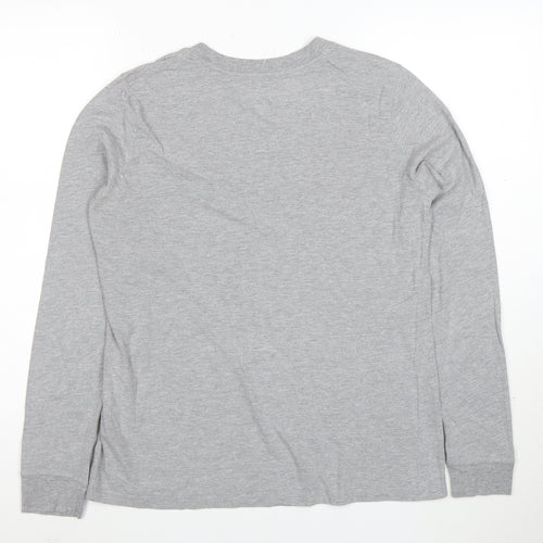 Nike Men's Grey Long Sleeve 'Born To Hoop' Sports T-Shirt Size M