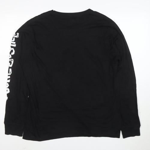 Poetic Justice Men’s Black Long Sleeve Graphic T-Shirt Size L