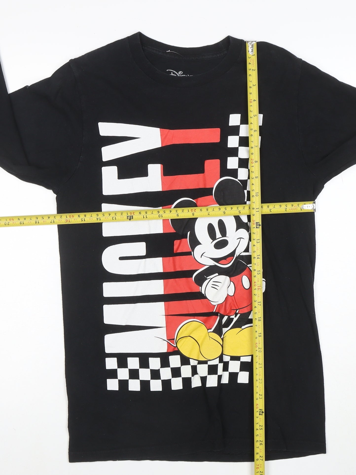 Disney Men's Black Mickey Mouse Long Sleeve Graphic T-Shirt Size S