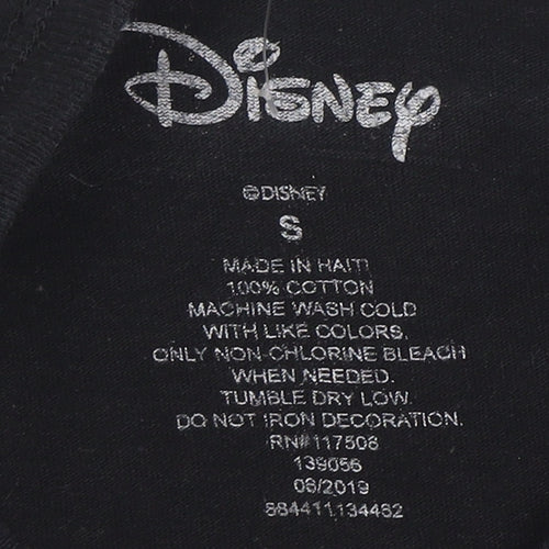Disney Men's Black Mickey Mouse Long Sleeve Graphic T-Shirt Size S