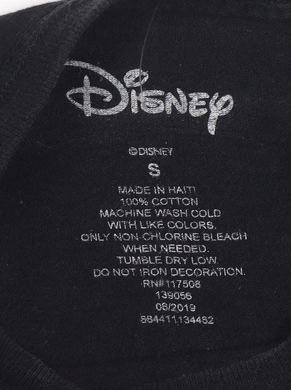 Disney Men's Black Mickey Mouse Long Sleeve Graphic T-Shirt Size S
