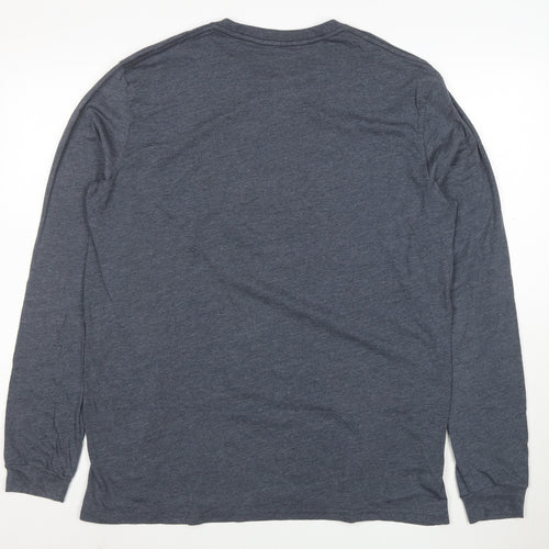 Volcom Men's Grey Long Sleeve Graphic Logo T-Shirt XL