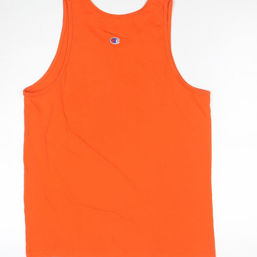 Champion Men's Orange Clemson Sleeveless Graphic T-Shirt Size M