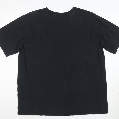 Nike Mens Black 2XL Slim Fit Graphic Sports T-Shirt
