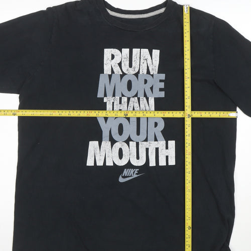 Nike Mens Black 2XL Slim Fit Graphic Sports T-Shirt