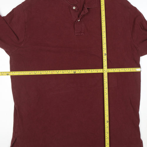 Ralph Lauren Men's Brown XL Long Sleeve Cotton Polo Shirt