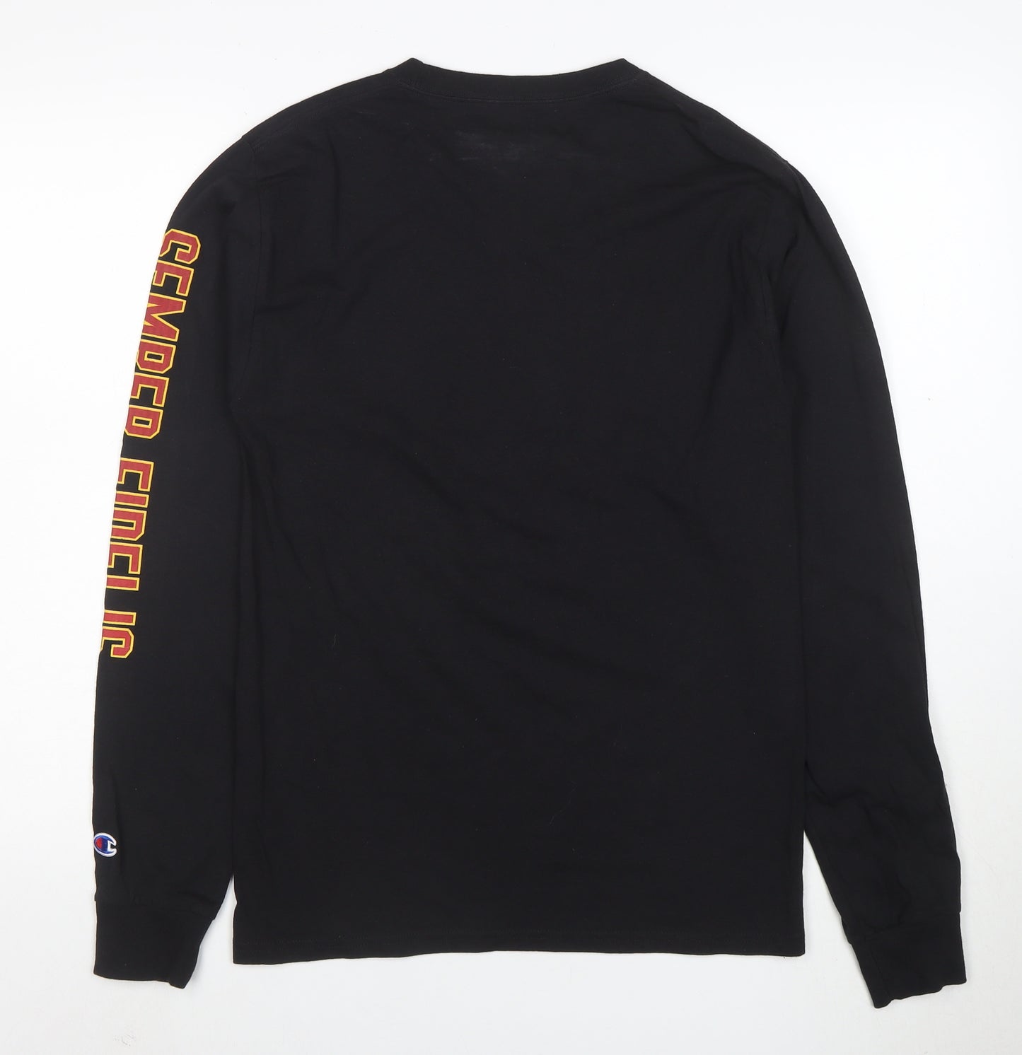 Champion Men's Black Marine Corps Long Sleeve T-Shirt Size S