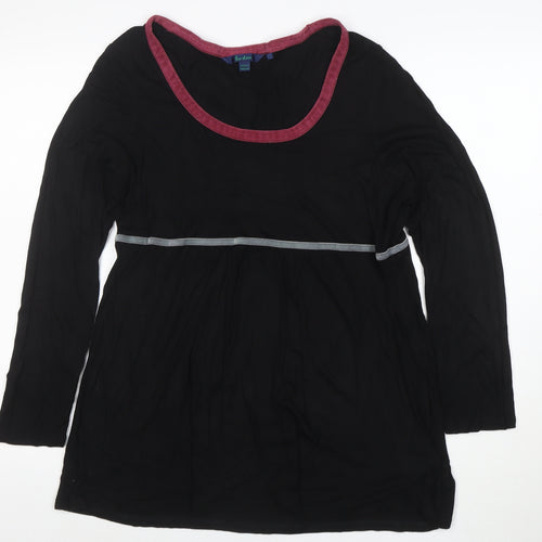 Boden Womens Black Long Sleeve Tunic Blouse Size 18