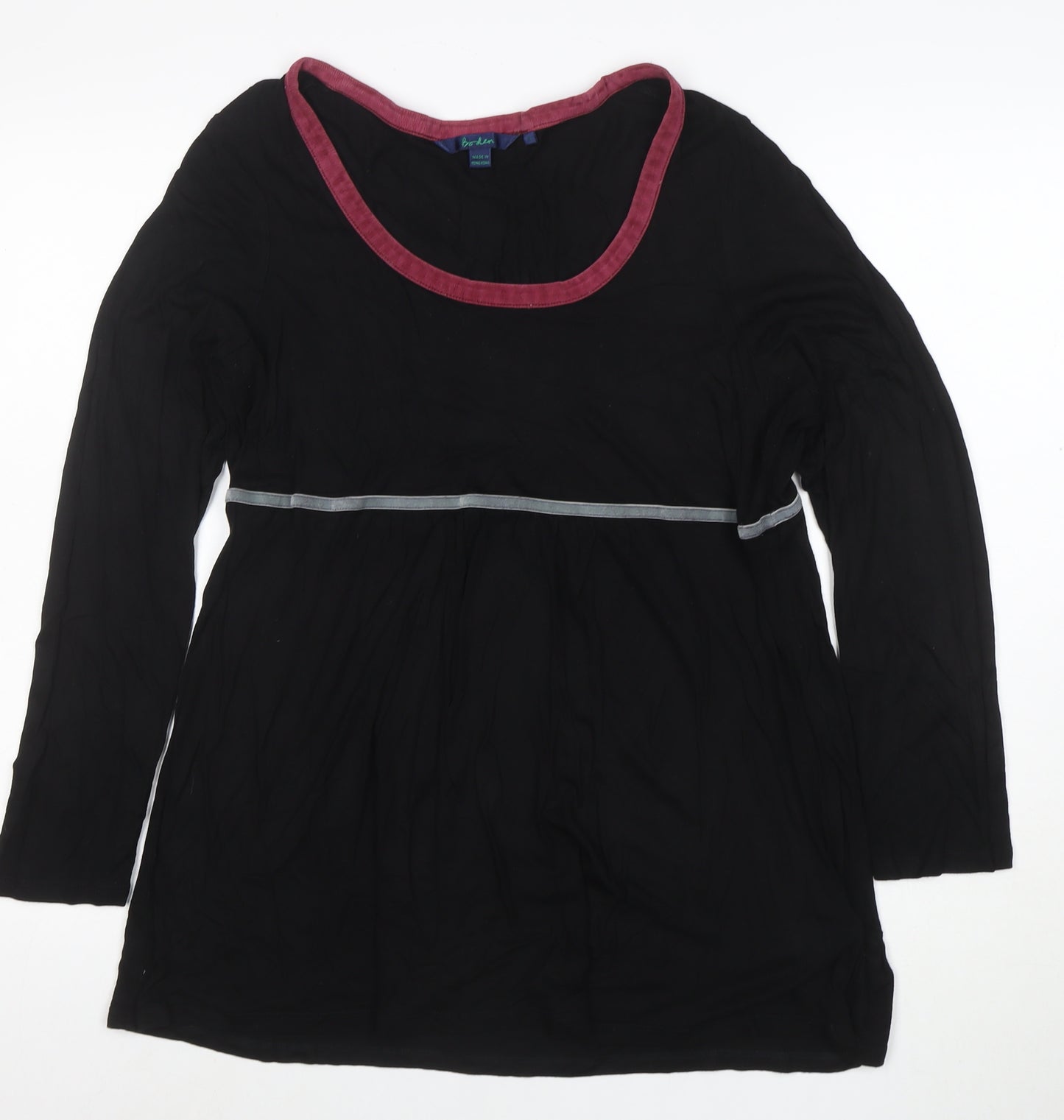 Boden Womens Black Long Sleeve Tunic Blouse Size 18