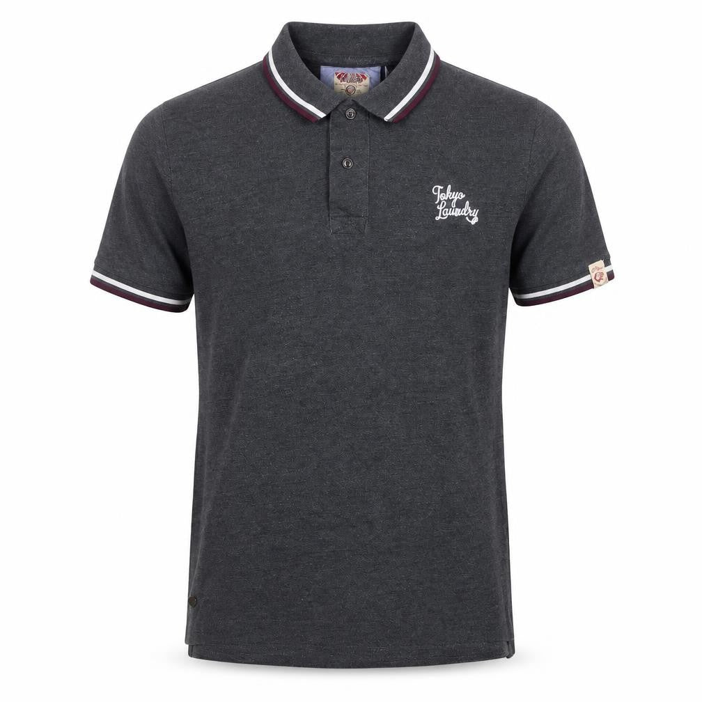 Tokyo Laundry Men's Grey Polo Shirt Size M Cotton Blend