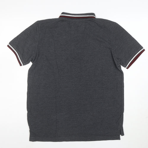 Tokyo Laundry Men's Grey Polo Shirt Size M Cotton Blend