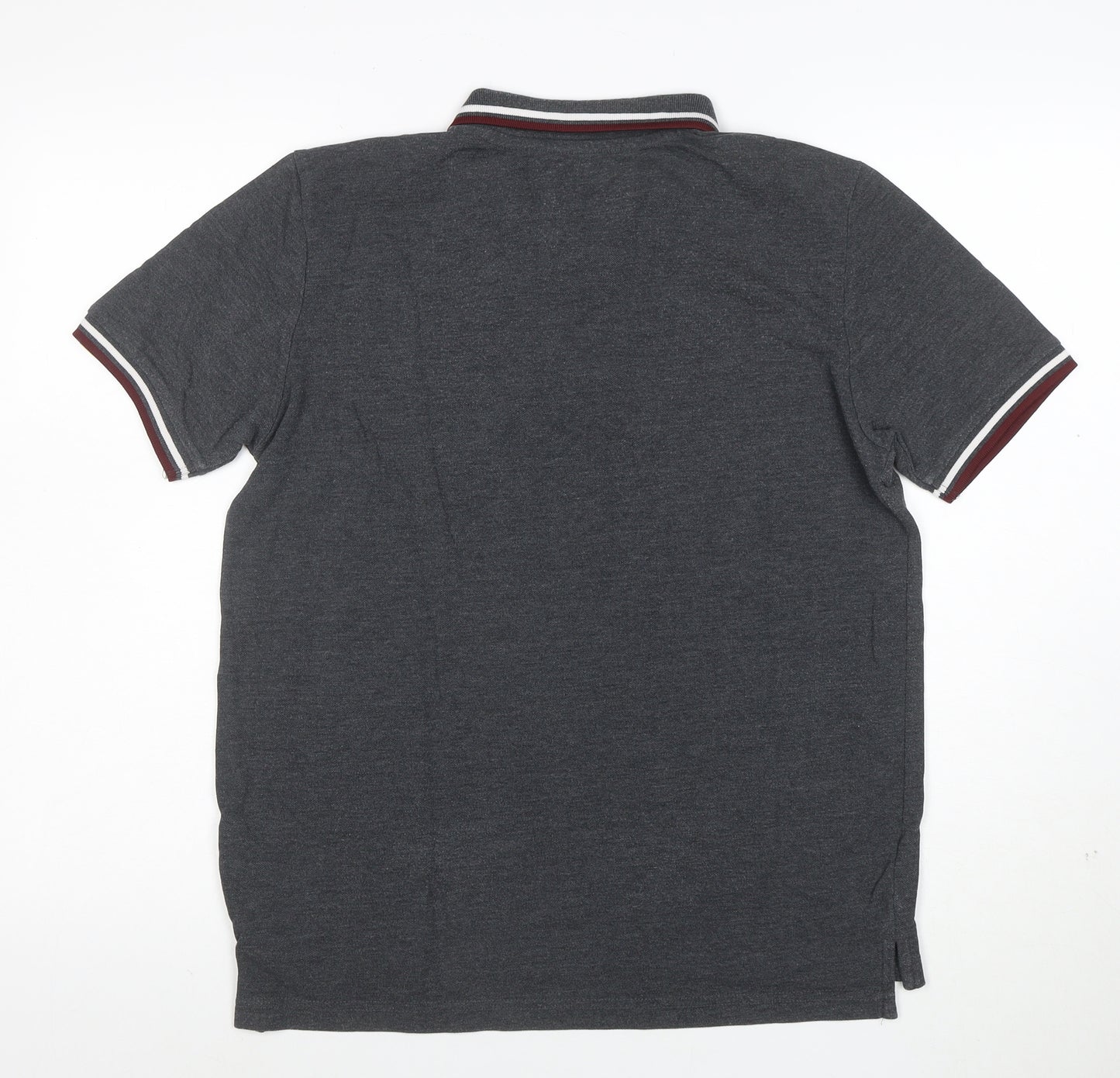 Tokyo Laundry Men's Grey Polo Shirt Size M Cotton Blend