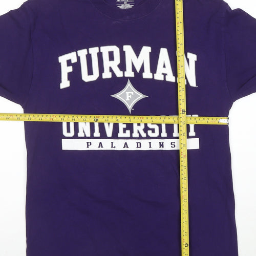 Champion Men's Purple Furman University Long Sleeve T-Shirt Size M