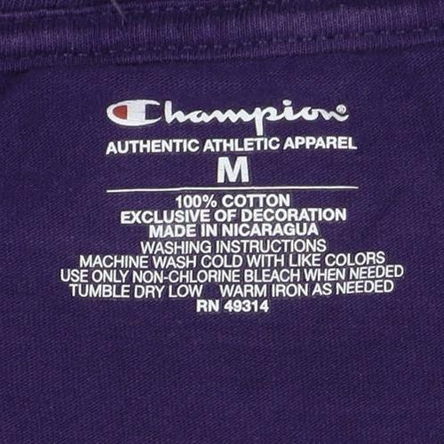 Champion Men's Purple Furman University Long Sleeve T-Shirt Size M