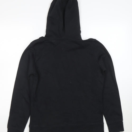 The North Face Womens Black Medium Pullover Hoodie Graphic Logo Cotton Blend