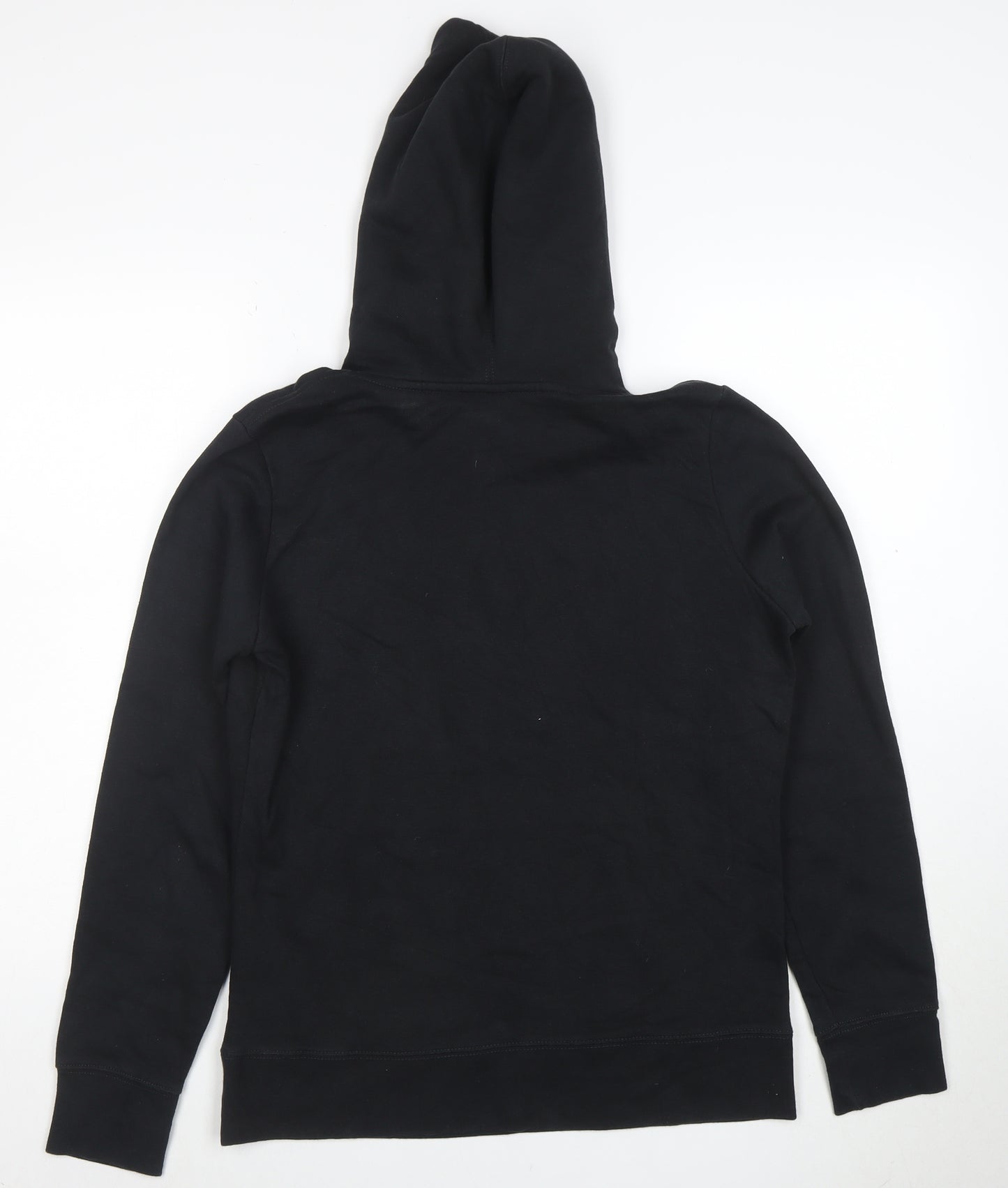 The North Face Womens Black Medium Pullover Hoodie Graphic Logo Cotton Blend