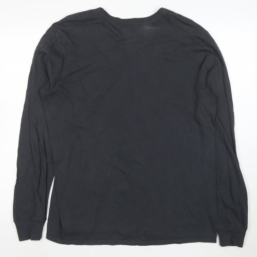 Nike Men's Black Long Sleeve Athletic Graphic T-Shirt Size L