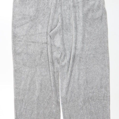 Liz Claiborne Women Petite Grey Cotton Blend Sweatpants L