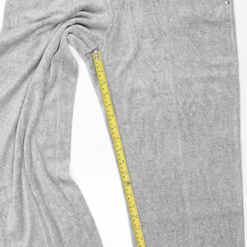 Liz Claiborne Women Petite Grey Cotton Blend Sweatpants L
