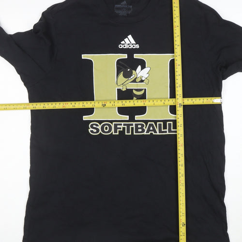 Adidas Men's Black Long Sleeve Softball Amplifier Tee L
