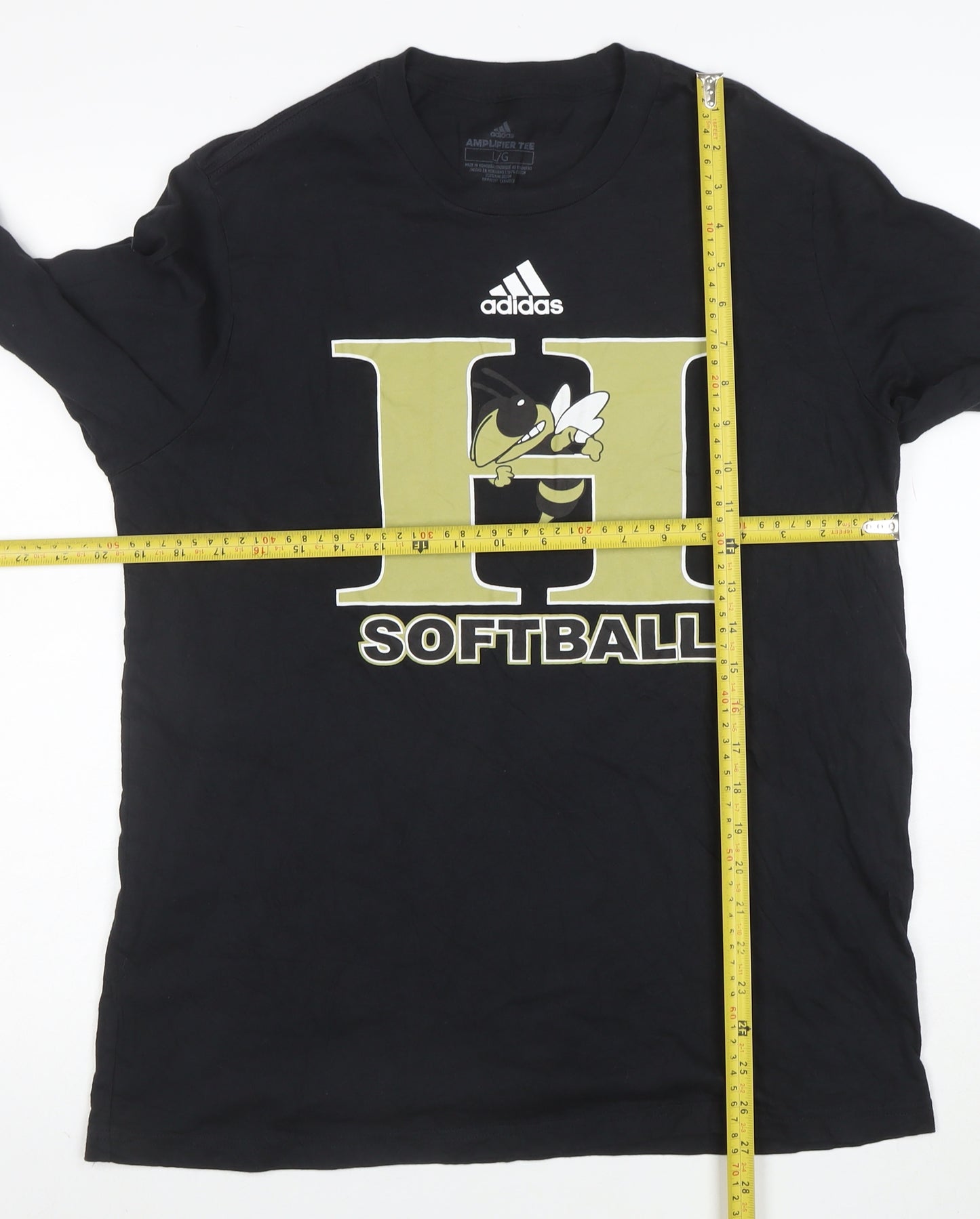 Adidas Men's Black Long Sleeve Softball Amplifier Tee L