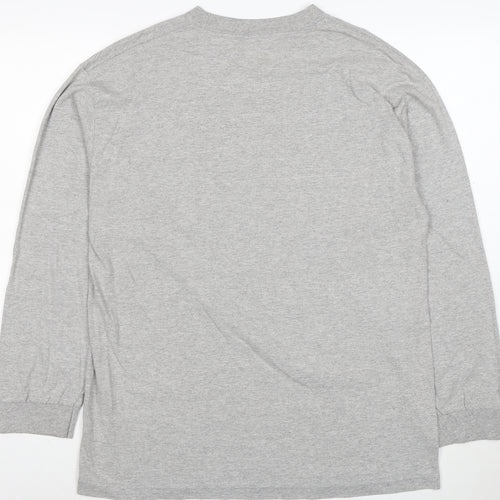 Nike Men's Grey Long Sleeve 2009 Champions Graphic T-Shirt Size L