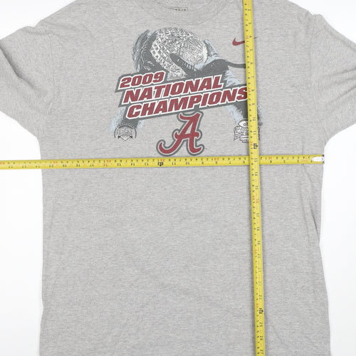 Nike Men's Grey Long Sleeve 2009 Champions Graphic T-Shirt Size L
