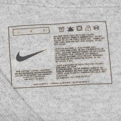 Nike Men's Grey Long Sleeve 2009 Champions Graphic T-Shirt Size L
