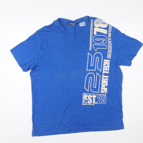 OWK Men's Blue Graphic Print Sport Tech XL T-Shirt