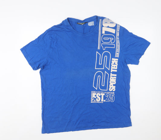OWK Men's Blue Graphic Print Sport Tech XL T-Shirt