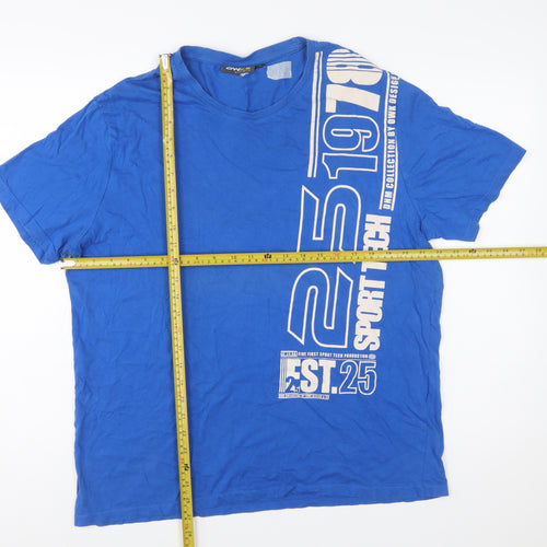 OWK Men's Blue Graphic Print Sport Tech XL T-Shirt